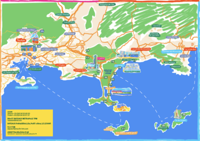 Map des bonnes adresses hors Toulon et Hyères - © Alexandre Benjamin Navet, Villa Noailles Hyères