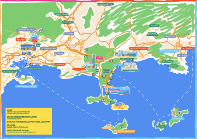 Map des bonnes adresses hors Toulon et HyÚres - © Alexandre Benjamin Navet, Villa Noailles HyÚres