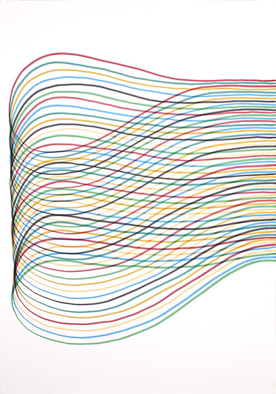 Loop, feutre sur papier, 70x100cm, 2009 - © Villa Noailles Hyères