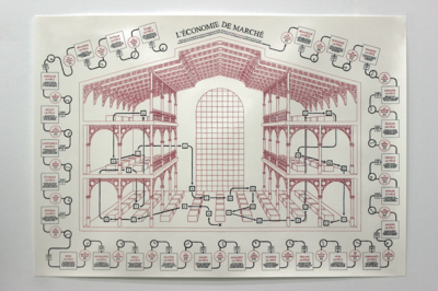 L’ÉCONOMIE DE MARCHÉ
2019
FEUTRE SUR PAPIER CANSON 100×70 CM
© JULIETTE GREEN - © Villa Noailles Hyères