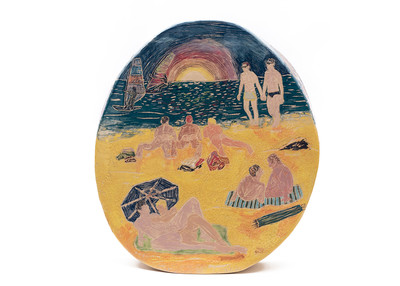 Krzysztof Strzelecki, Summer Beach, 
ceramic, 42x38x10,5 cm, 2020 - © Villa Noailles Hyères