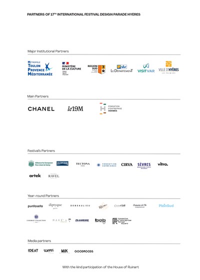 Design Parade Hyères - 17th International Festival of Design - © Villa Noailles Hyères