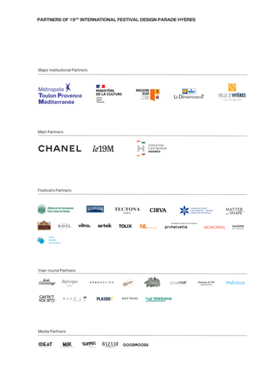 Design Parade Hyères, 19th International Festival of Design - © Villa Noailles Hyères