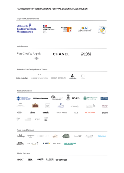 Design Parade Toulon, 9th International Festival of Interior Design - © Villa Noailles Hyères